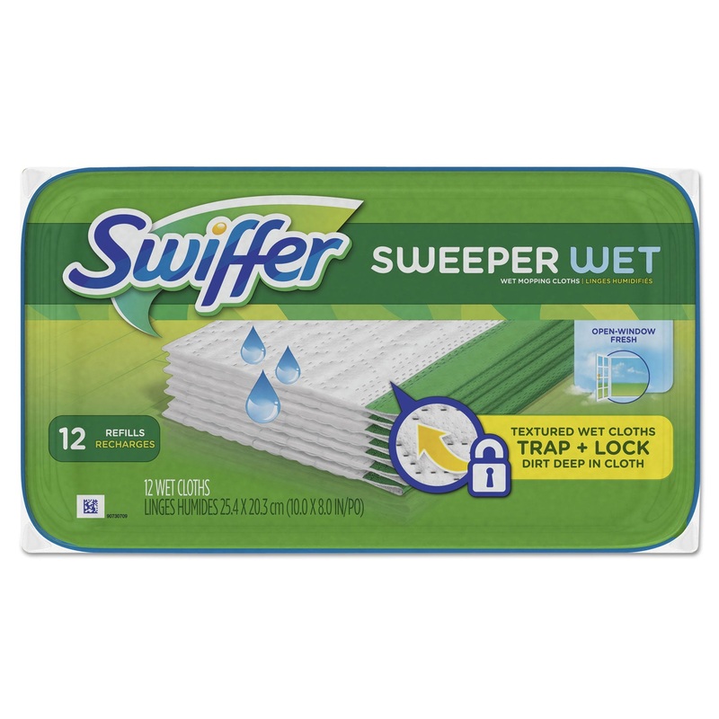 Wet Refill Cloths, Open Window Fresh, Cloth, White, 8 X 10, 12/tub