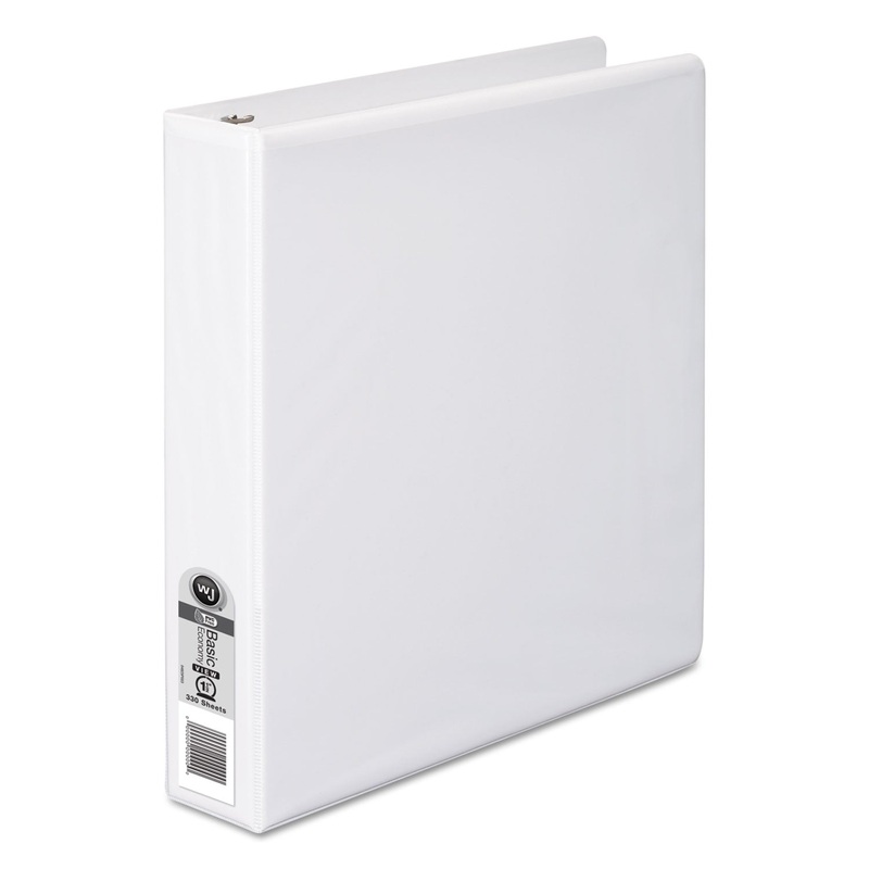 362 BASIC ROUND RING VIEW BINDER, 3 RINGS, 1.5″ CAPACITY, 11 X 8.5, WHITE