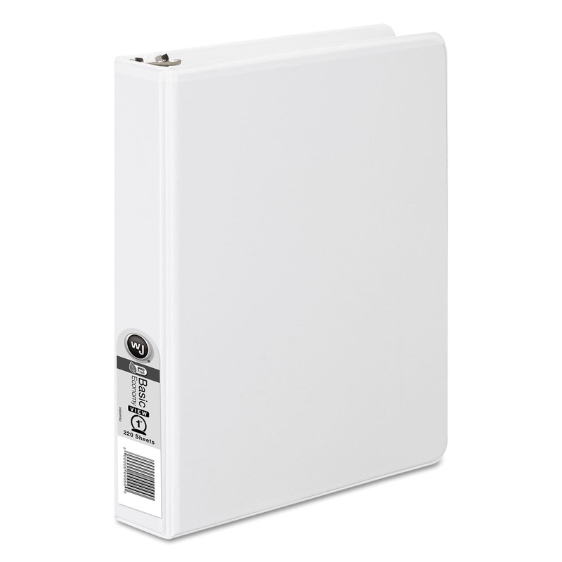 362 BASIC ROUND RING VIEW BINDER, 3 RINGS, 1″ CAPACITY, 8.5 X 5.5, WHITE