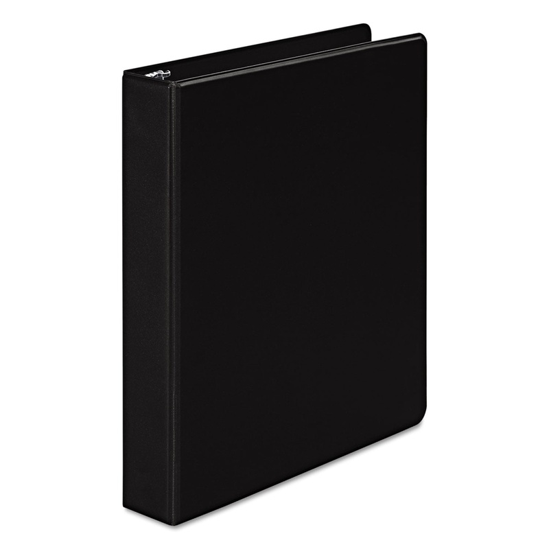 368 BASIC ROUND RING BINDER, 3 RINGS, 1.5″ CAPACITY, 11 X 8.5, BLACK