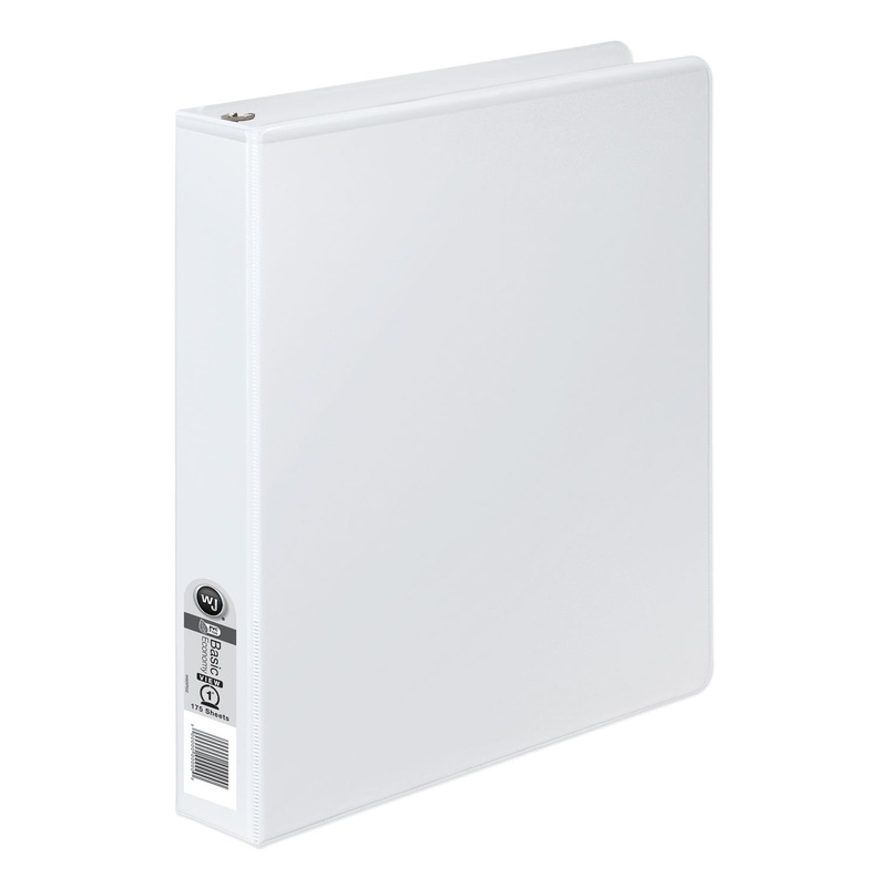 368 BASIC ROUND RING BINDER, 3 RINGS, 1″ CAPACITY, 11 X 8.5, WHITE