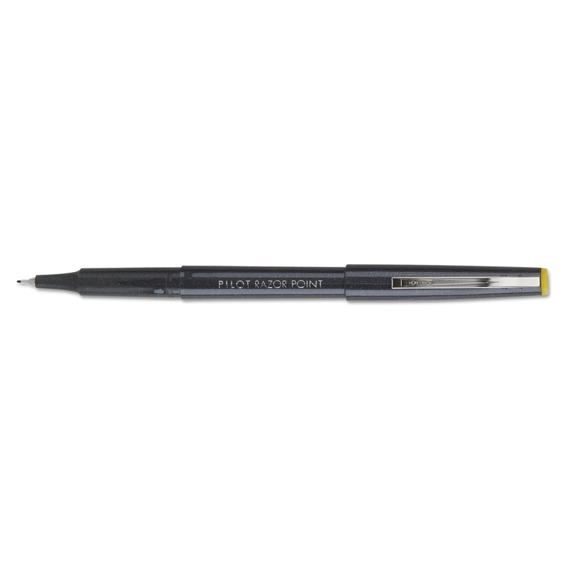RAZOR POINT STICK POROUS POINT MARKER PEN, 0.3MM, BLACK INK/BARREL, DOZEN