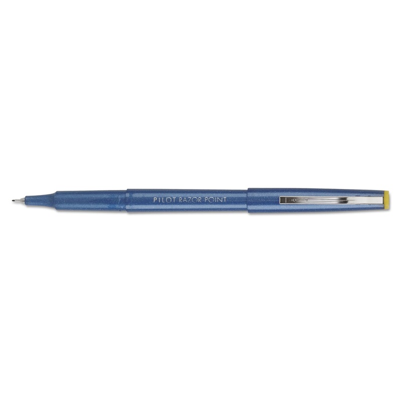 RAZOR POINT STICK POROUS POINT MARKER PEN, 0.3MM, BLUE INK/BARREL, DOZEN
