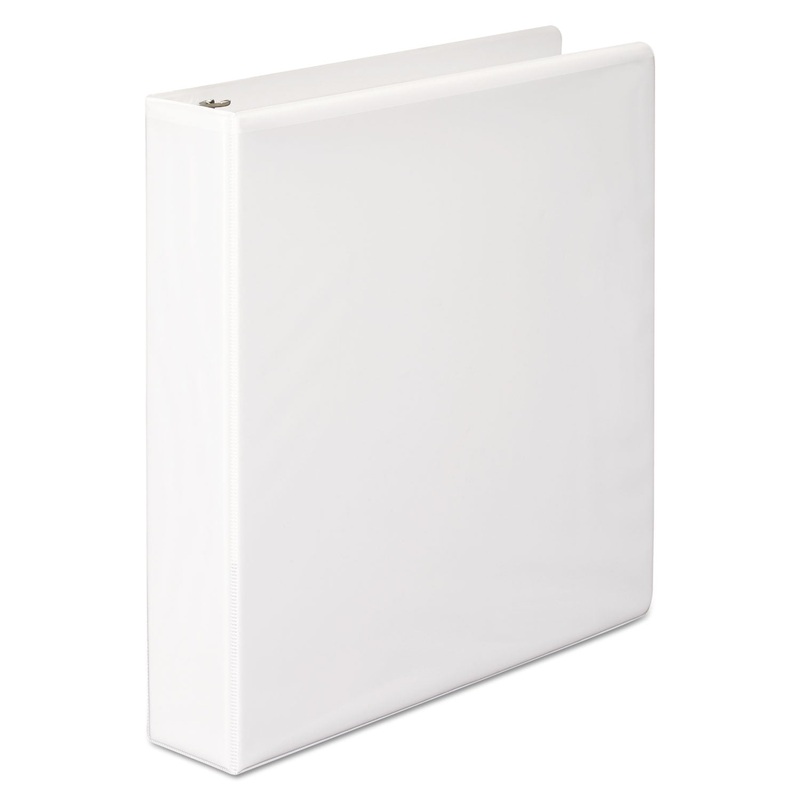 BASIC D-RING VIEW BINDER, 3 RINGS, 1.5″ CAPACITY, 11 X 8.5, WHITE