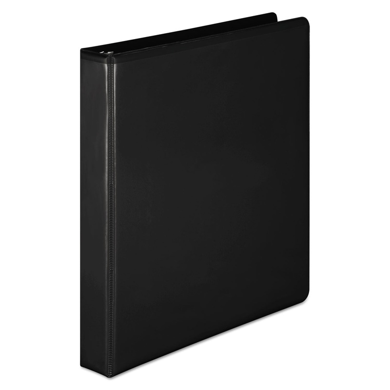 BASIC D-RING VIEW BINDER, 3 RINGS, 1″ CAPACITY, 11 X 8.5, BLACK