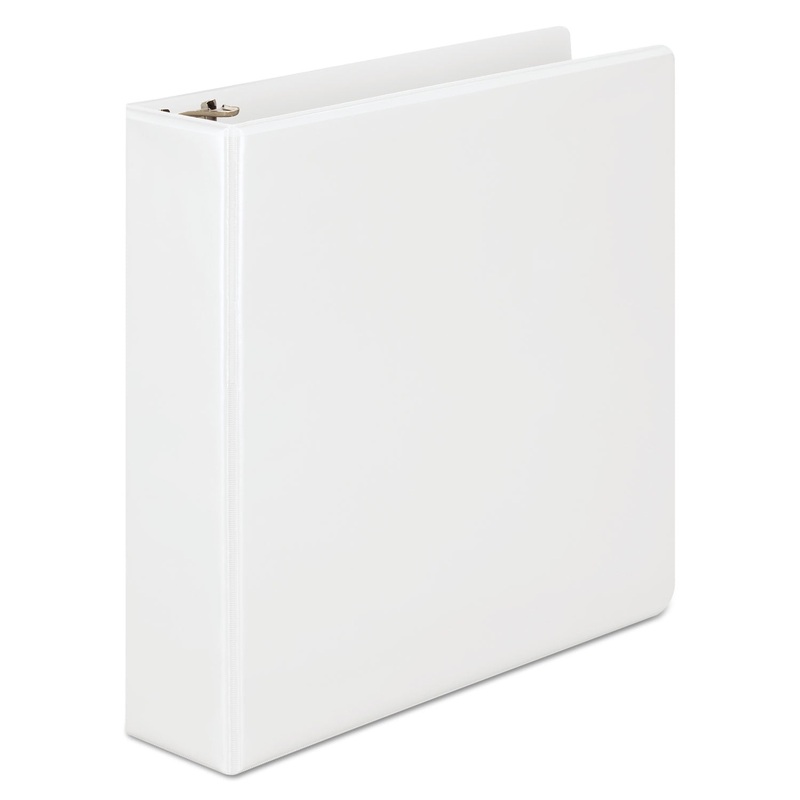 BASIC D-RING VIEW BINDER, 3 RINGS, 2″ CAPACITY, 11 X 8.5, WHITE