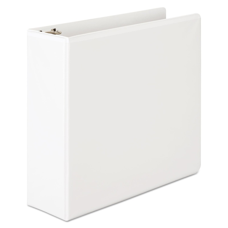 BASIC D-RING VIEW BINDER, 3 RINGS, 3″ CAPACITY, 11 X 8.5, WHITE