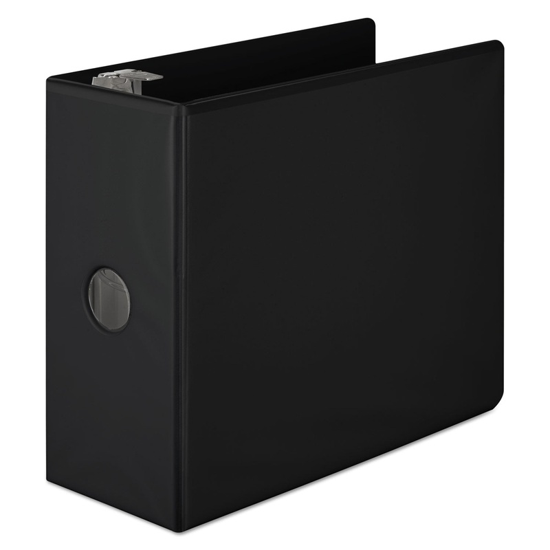 BASIC D-RING VIEW BINDER, 3 RINGS, 5″ CAPACITY, 11 X 8.5, BLACK