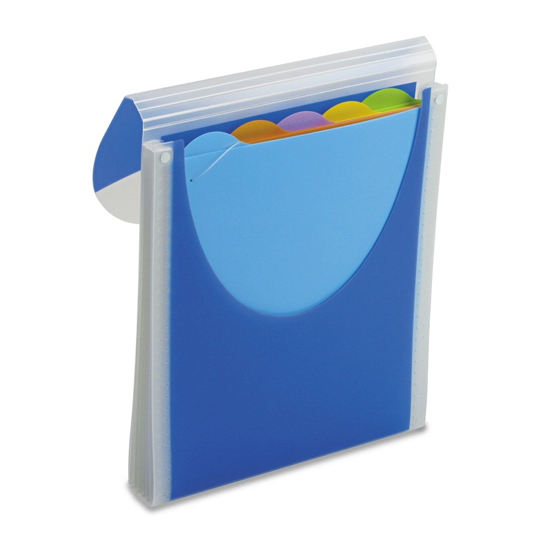 BIG MOUTH VERTICAL POLY FILER, 1 SECTION, LETTER SIZE, DARK BLUE