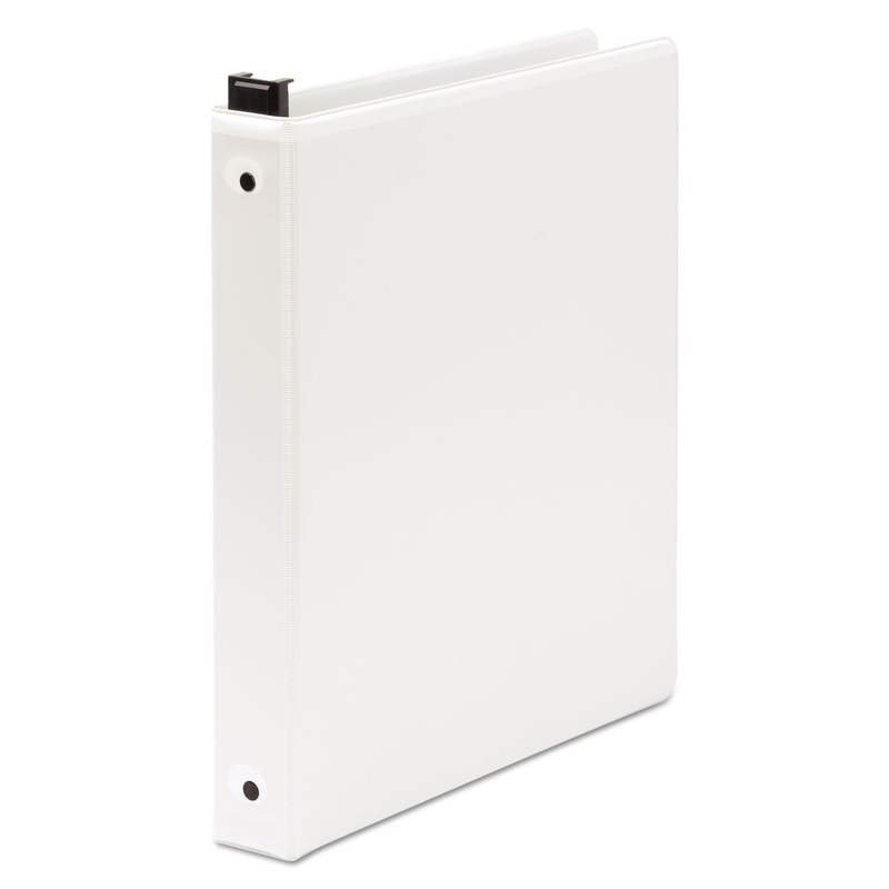 HANGING DUBLLOCK ROUND RING BINDER, 3 RINGS, 1″ CAPACITY, 11 X 8.5, WHITE