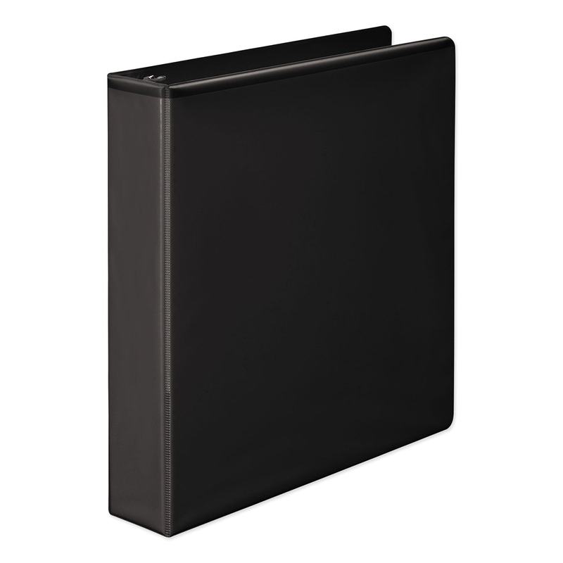 HEAVY-DUTY D-RING VIEW BINDER WITH EXTRA-DURABLE HINGE, 3 RINGS, 1.5″ CAPACITY, 11 X 8.5, BLACK