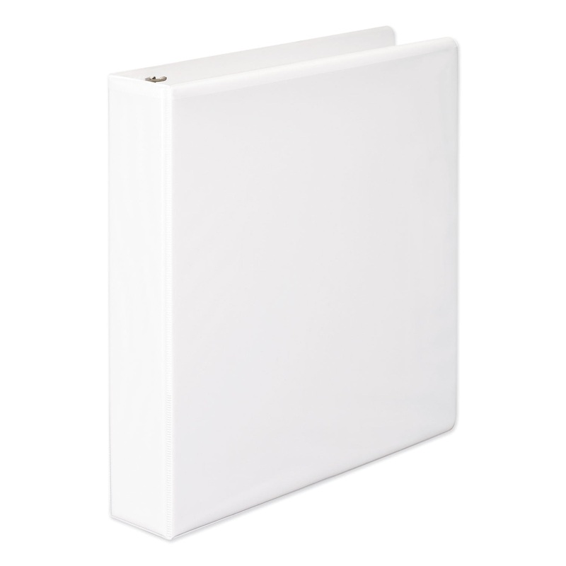HEAVY-DUTY D-RING VIEW BINDER WITH EXTRA-DURABLE HINGE, 3 RINGS, 1.5″ CAPACITY, 11 X 8.5, WHITE