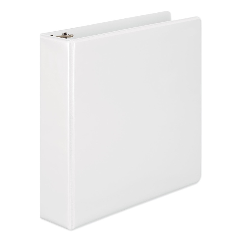 HEAVY-DUTY D-RING VIEW BINDER WITH EXTRA-DURABLE HINGE, 3 RINGS, 2″ CAPACITY, 11 X 8.5, WHITE