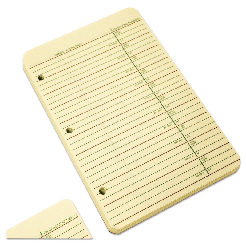 Looseleaf Phone/address Book Refill, 5 1/2 X 8 1/2, 80 Sheets