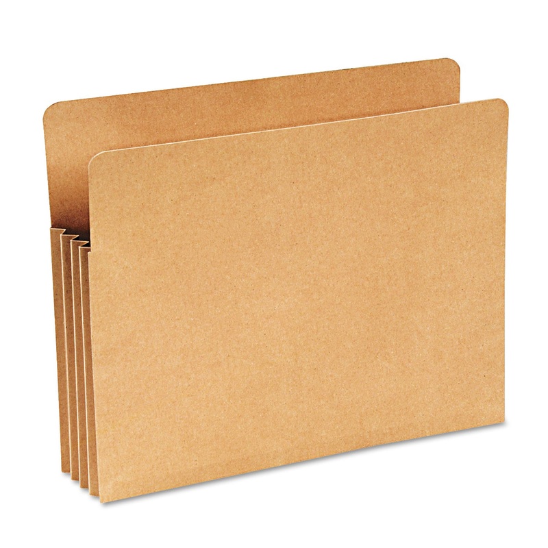 RECYCLED FILE POCKET, 3.5″ EXPANSION, LETTER SIZE, KRAFT