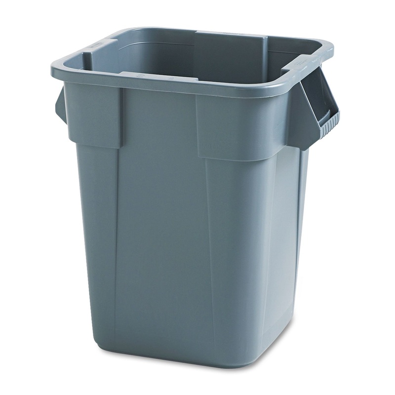 BRUTE CONTAINER, SQUARE, POLYETHYLENE, 40 GAL, GRAY