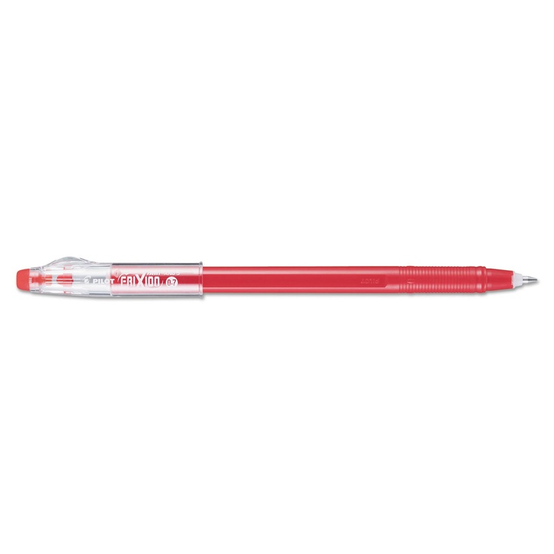 FRIXION COLORSTICKS ERASABLE STICK GEL PEN, FINE 0.7MM, RED INK/BARREL, DOZEN