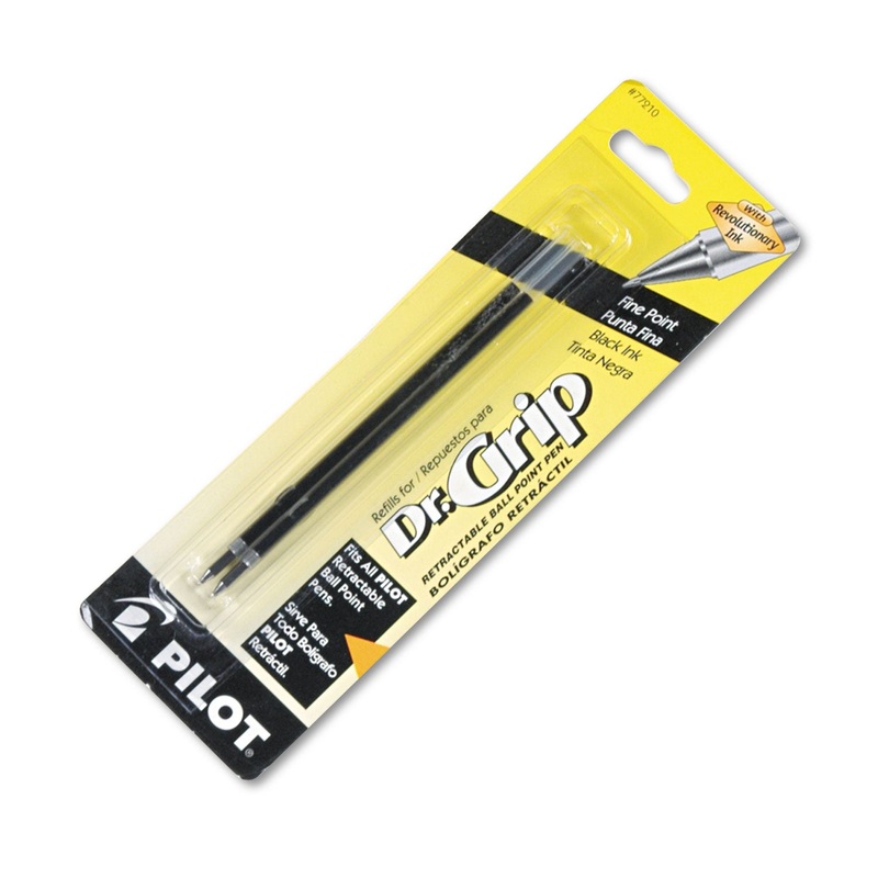 REFILL FOR DR. GRIP, EASYTOUCH, THE BETTER, B2P AND REX GRIP BEGREEN BALLPOINT PENS, FINE POINT, BLACK INK, 2/PACK