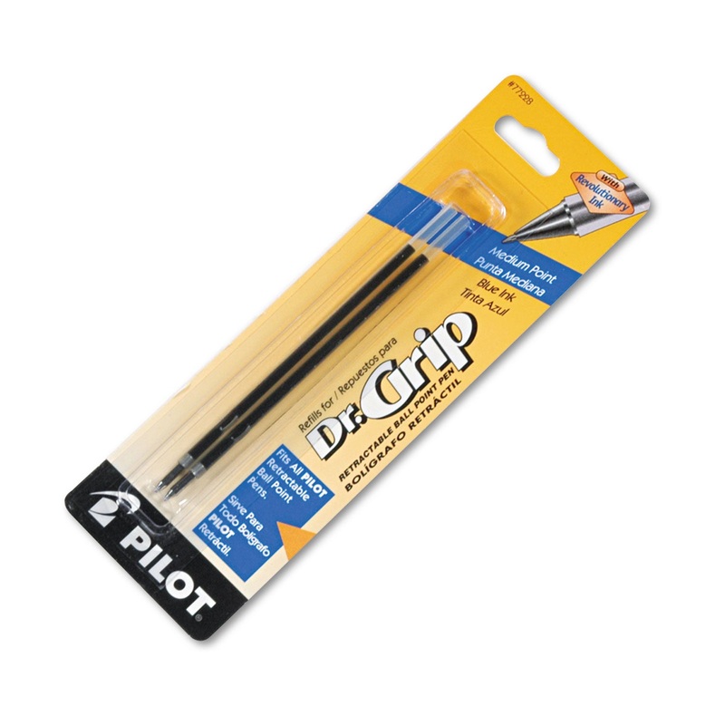 REFILL FOR DR. GRIP, EASYTOUCH, THE BETTER, B2P AND REX GRIP BEGREEN BALLPOINT PENS, MEDIUM POINT, BLUE INK, 2/PACK