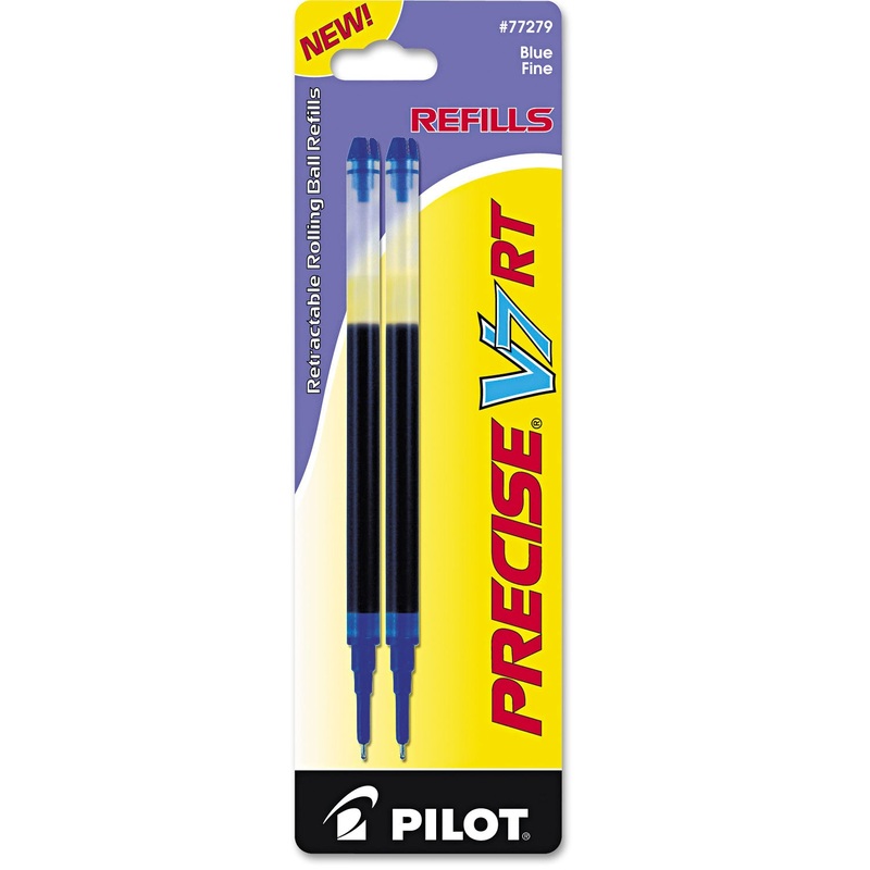 REFILL FOR PILOT PRECISE V7 RT ROLLING BALL, FINE POINT, BLUE INK, 2/PACK