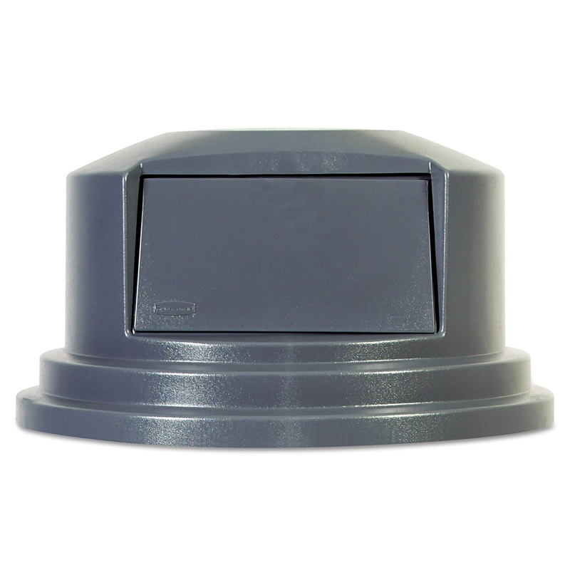 ROUND BRUTE DOME TOP LID FOR 55 GAL WASTE CONTAINERS, 27.25″ DIAMETER, GRAY