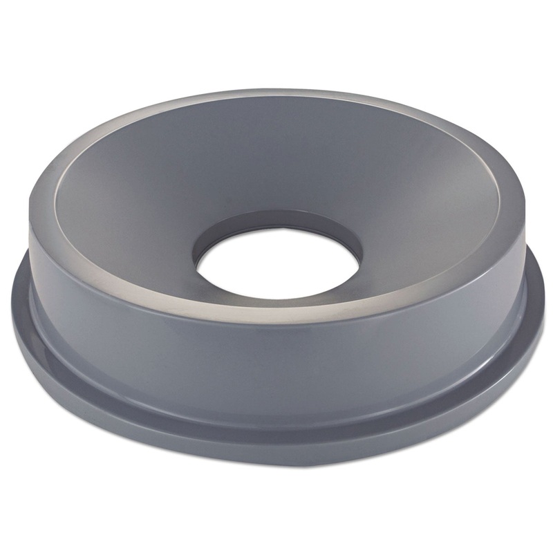 ROUND BRUTE FUNNEL TOP RECEPTACLE, 22.38W X 5H, GRAY