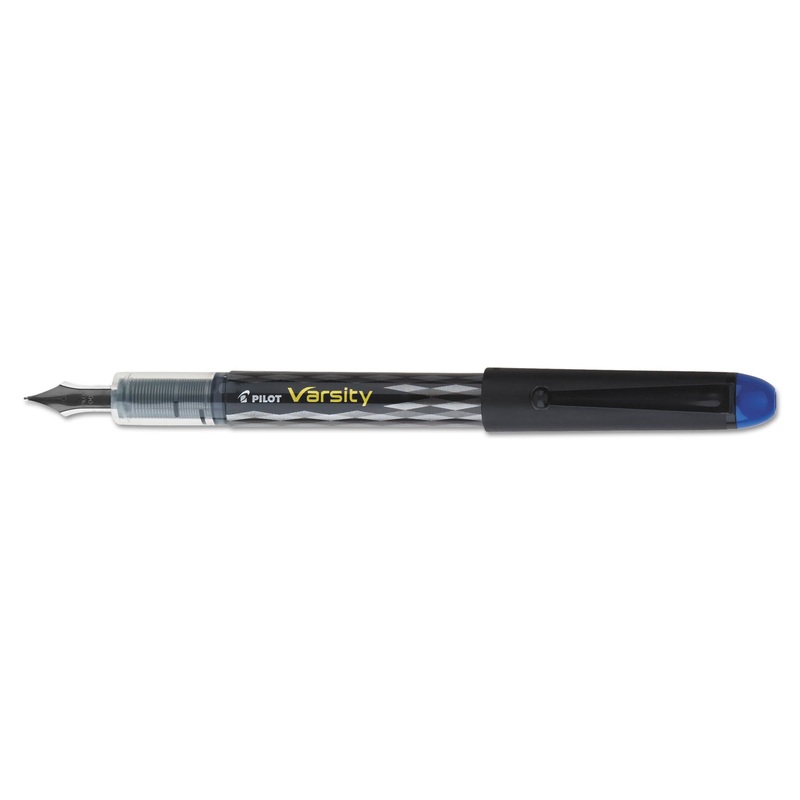 VARSITY FOUNTAIN PEN, MEDIUM 1MM, BLUE INK, GRAY PATTERN WRAP BARREL