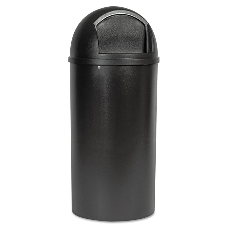 MARSHAL CLASSIC CONTAINER, ROUND, POLYETHYLENE, 25 GAL, BROWN