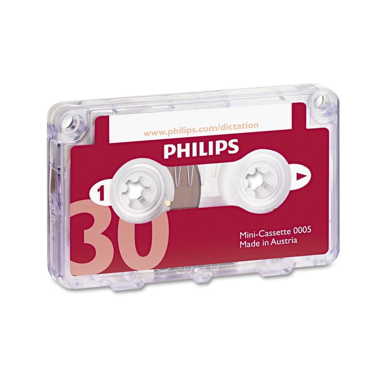 Audio & Dictation Mini Cassette, 30 Minutes (15 X 2), 10/pack