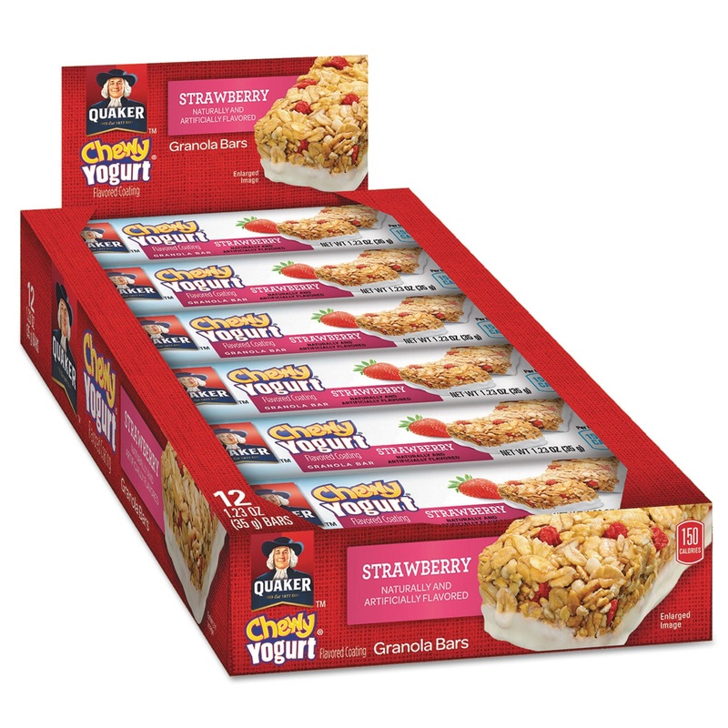 Chewy Yogurt Granola Bars, 1.23 Oz Bar, Strawberry, 12/box