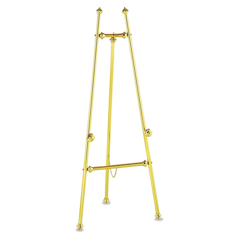 Decorative Display Easel, 59″ High, Brass/brass Finish