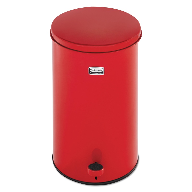 DEFENDERS ROUND WASTE RECEPTACLE, 3.5 GAL, 11″ DIA. X 17″H, RED
