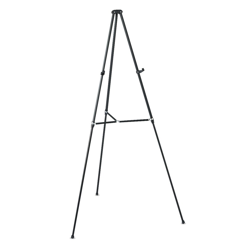 Lightweight Telescoping Tripod Easel, Adjusts 38″ To 66″ High, Aluminum, Black