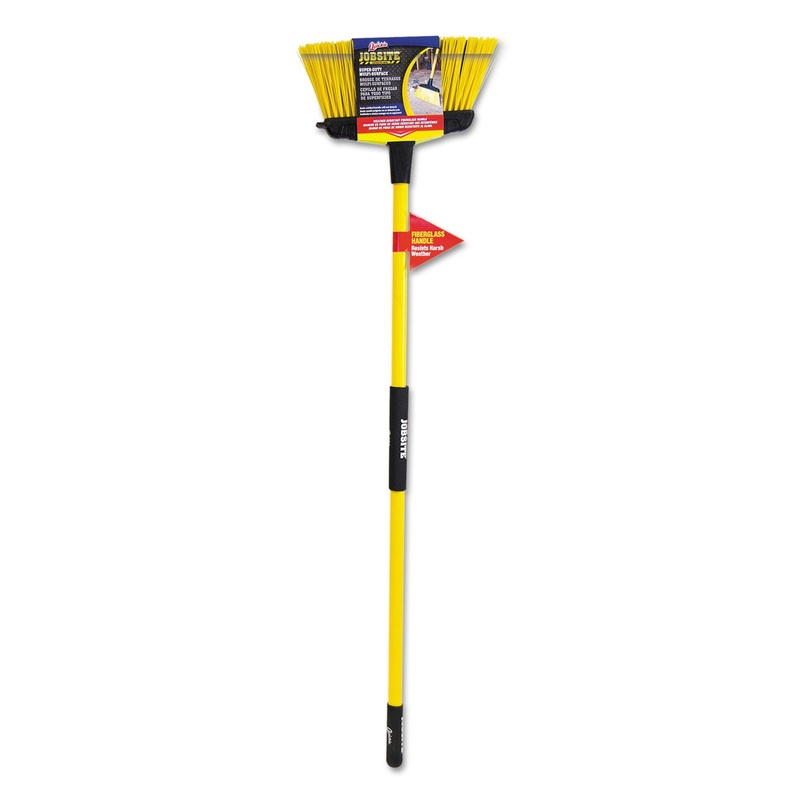 Super-Duty Upright Broom, 5 1/2″ Bristles, 54″ Handle, Fiberglass, Yellow/black