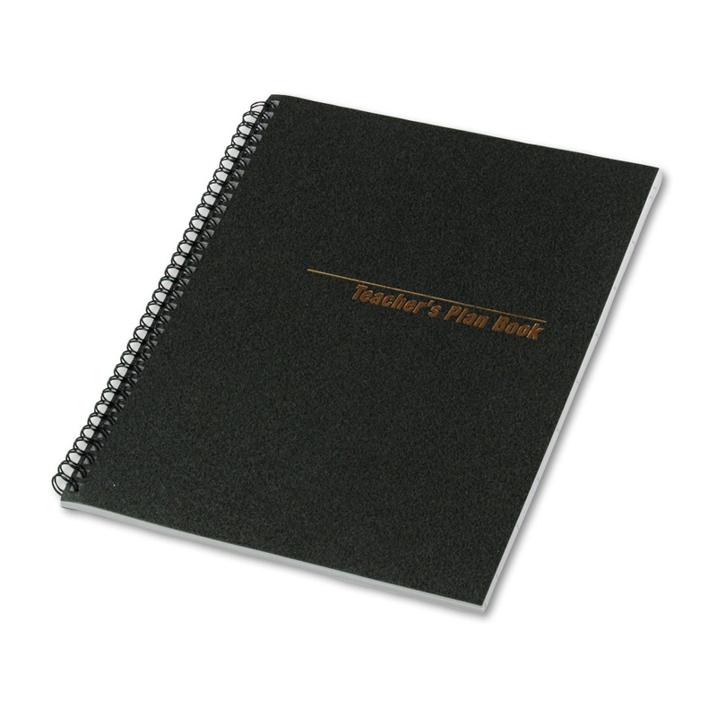 Teacher’s Plan Book, 40-Week Period, 11 X 8-1/2, Black, 112 Pages