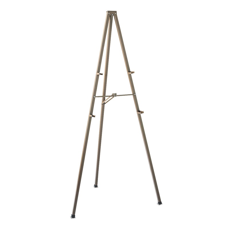 Tripod Display Easel, 72″ High, Steel, Bronze