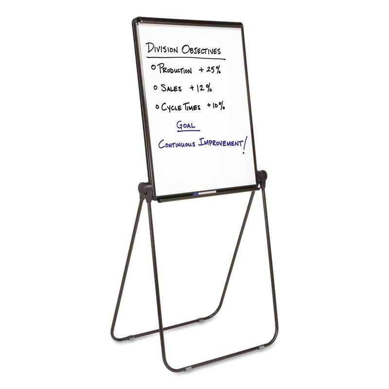 Ultima Presentation Easel, 27 X 34, White Surface, Black Frame