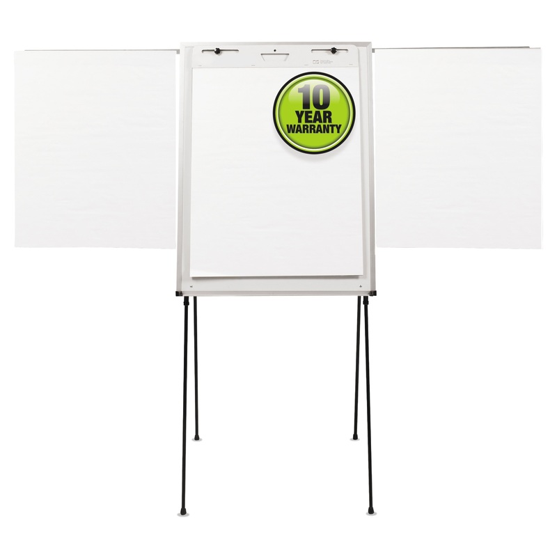 Dry-Erase Steel Easel, Melamine, 29 X 40, White, Aluminum Frame