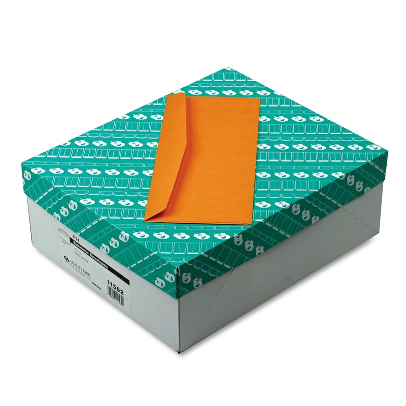 KRAFT ENVELOPE, #14, COMMERCIAL FLAP, GUMMED CLOSURE, 5 X 11.5, BROWN KRAFT, 500/BOX