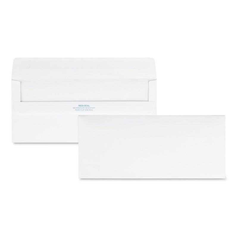 REDI-SEAL ENVELOPE, #10, COMMERCIAL FLAP, REDI-SEAL CLOSURE, 4.13 X 9.5, WHITE, 500/BOX