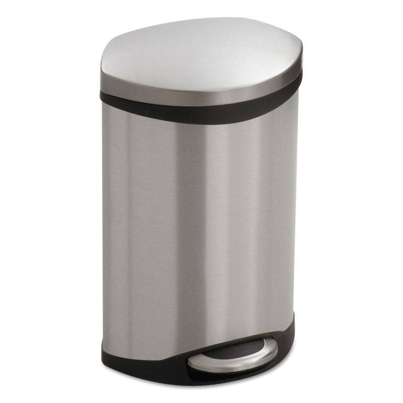 STEP-ON MEDICAL RECEPTACLE, 3 GAL, STAINLESS STEEL