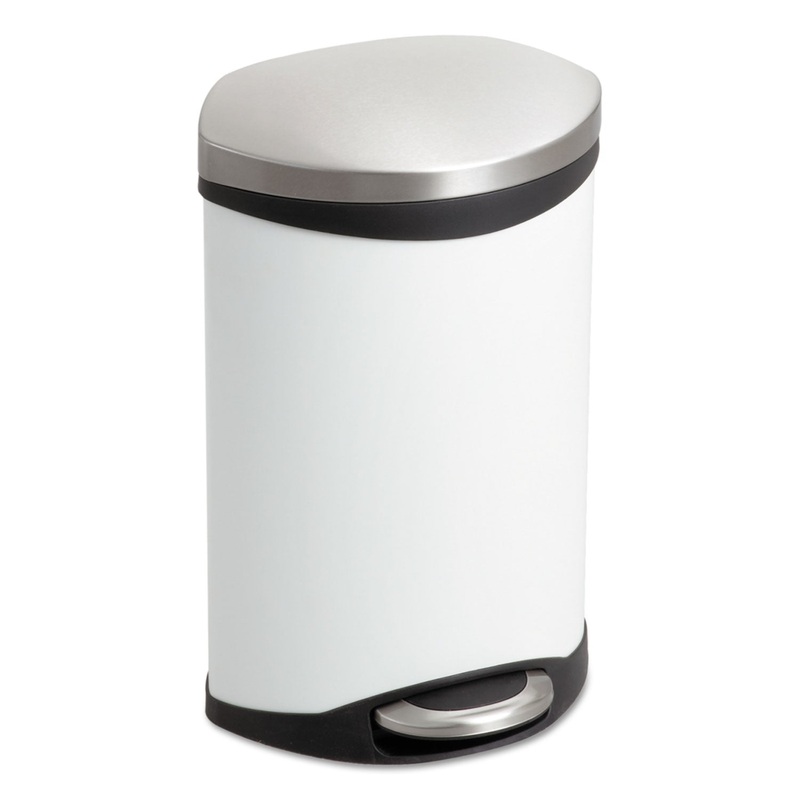 STEP-ON MEDICAL RECEPTACLE, 3 GAL, WHITE