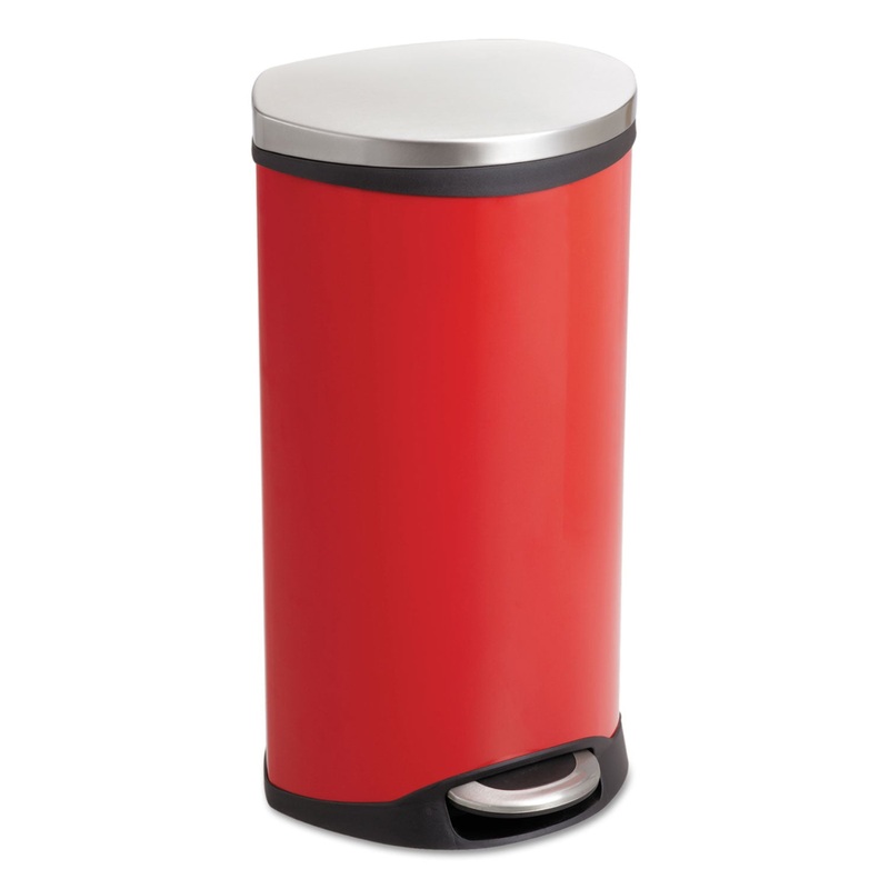 STEP-ON MEDICAL RECEPTACLE, 7.5 GAL, RED