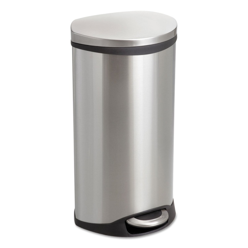 STEP-ON MEDICAL RECEPTACLE, 7.5 GAL, STAINLESS STEEL
