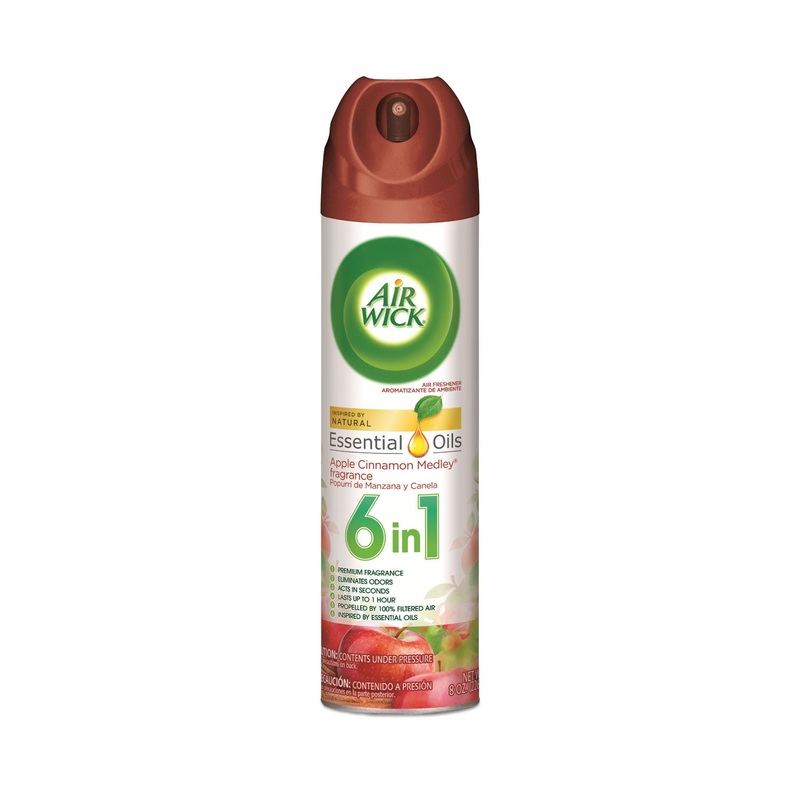 AEROSOL AIR FRESHENER, APPLE CINNAMON MEDLEY, 8 OZ CAN