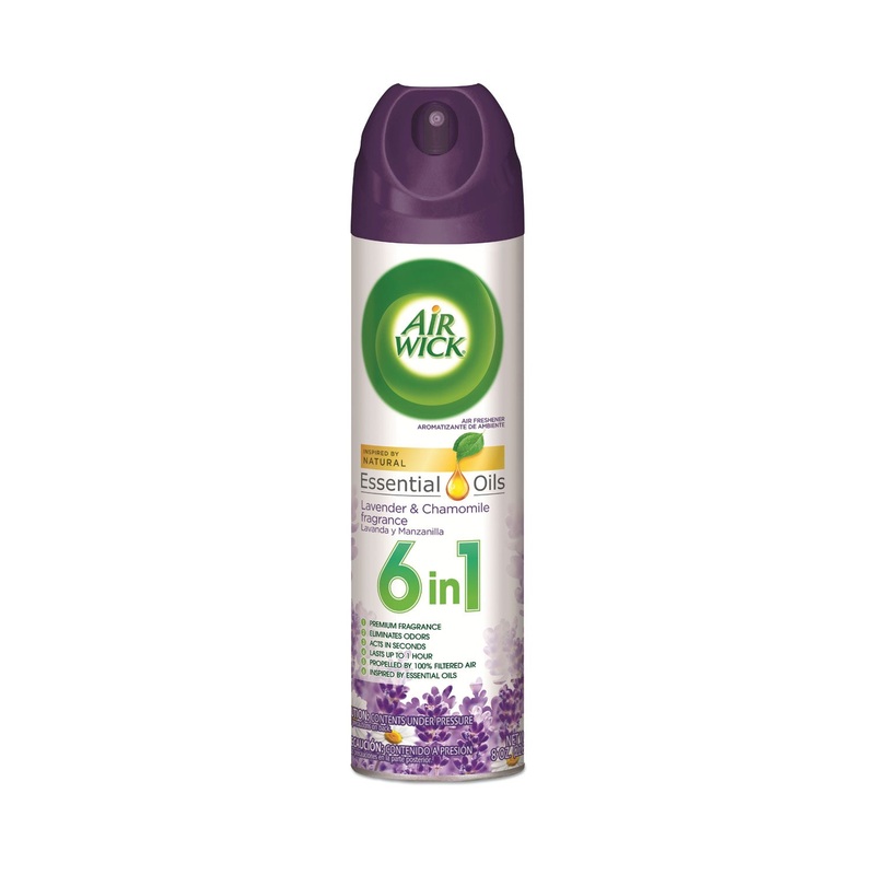 AEROSOL AIR FRESHENER, LAVENDER & CHAMOMILE, 8 OZ, 12/CARTON