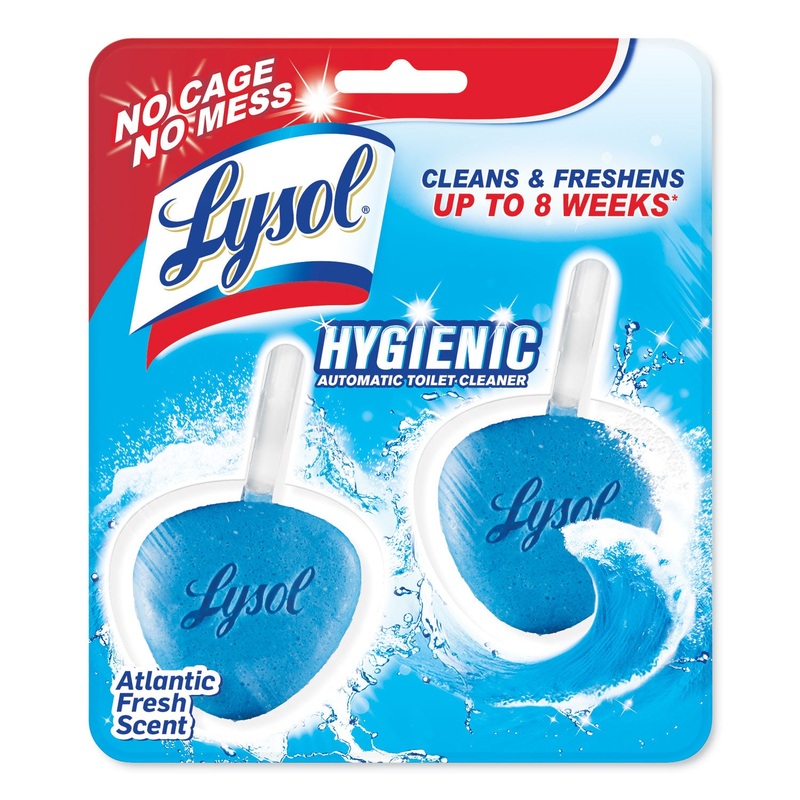 Hygienic Automatic Toilet Bowl Cleaner, Atlantic Fresh, 2/pack