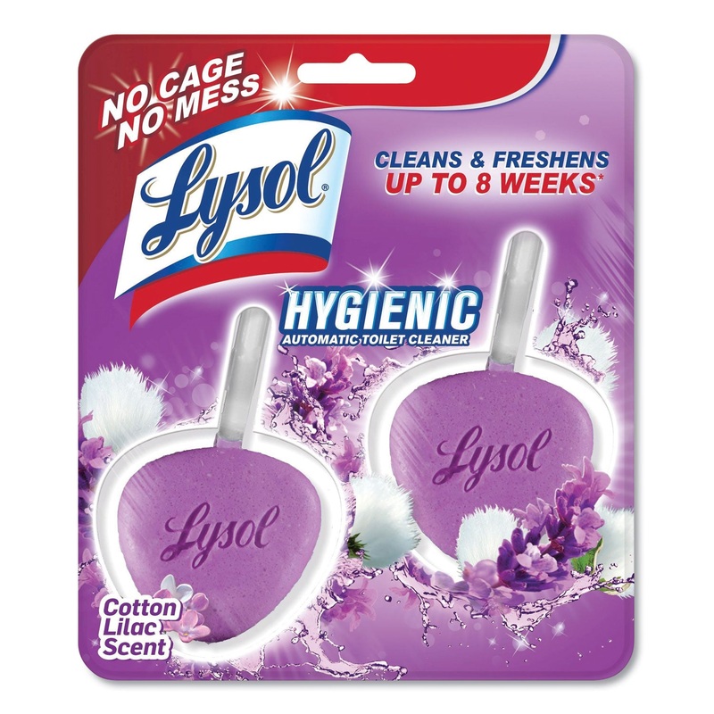 Hygienic Automatic Toilet Bowl Cleaner, Cotton Lilac, 2/pack