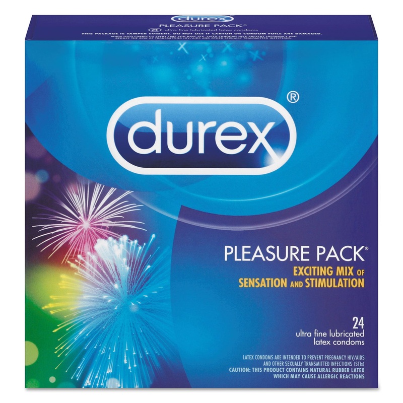 Pleasure Pack Condoms, Assorted, 24/set, 18 Sets/carton
