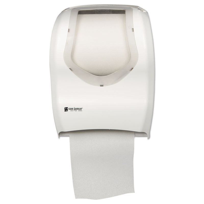 Tear-N-Dry Touchless Roll Towel Dispenser, 16 3/4 X 10 X 12 1/2, White/clear